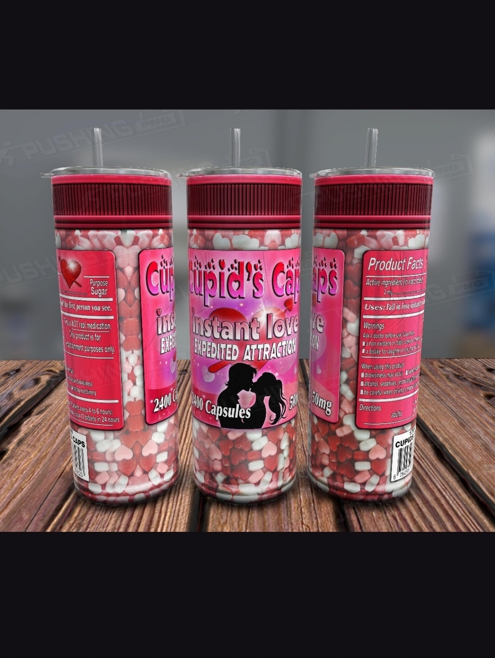 Sublimation Tumbler Instant Love Capsules - Pink
